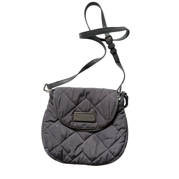 Marc Jacobs Gray Quilted Pouch Messenger Crossbody Bag - Picture 1 of 3